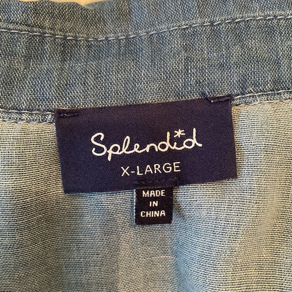 SPLENDID Indigo Double Cloth Jacket Frayed XL - Picture 8 of 14